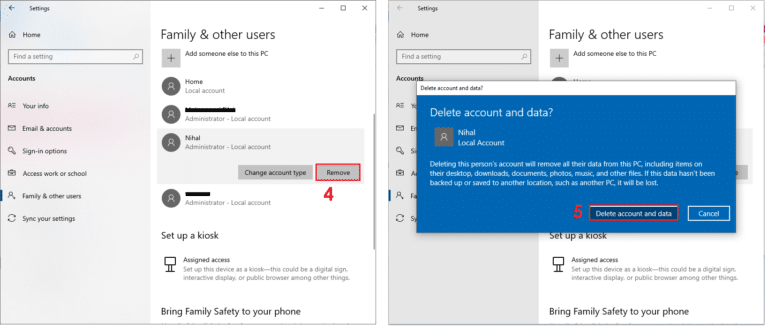 How to Remove Microsoft Account from Windows 10