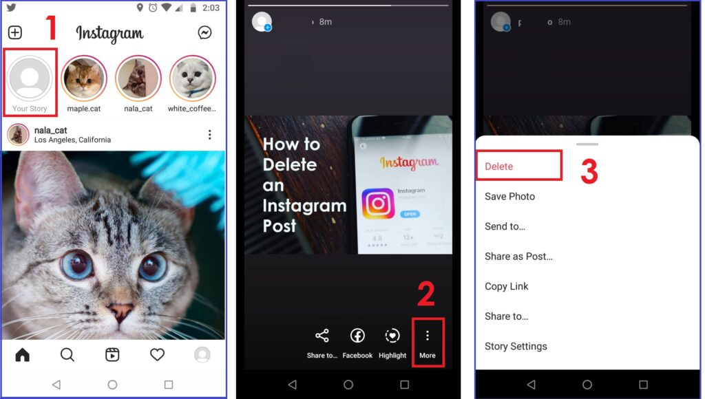 How to delete an Instagram Story