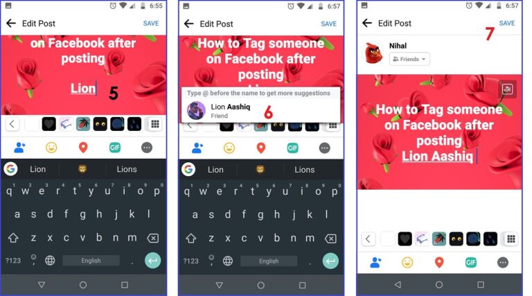 How to Tag Someone on Facebook after posting​ on Android