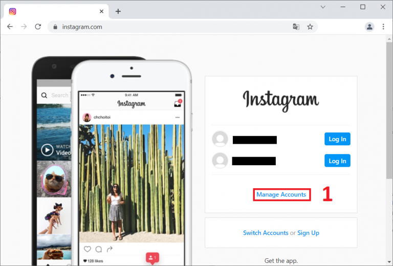 How to remove a remembered account on Instagram on PC