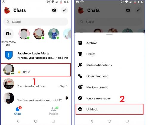 How to UnBlock Someone on Messenger on Android